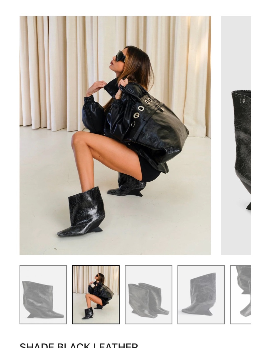 Naked Wolfe Shade Boots Black Leather